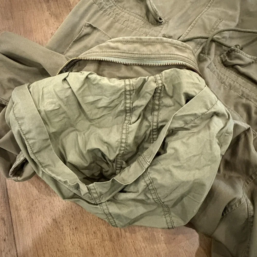 Denim Supply Ralph Lauren Jacket Mens XL Green Military M65 Field Coat USA Flag
